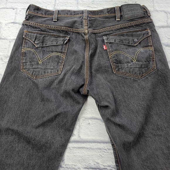 Retro Levi's Black 569 Loose Straight Jeans size 38 - Picture 11 of 16